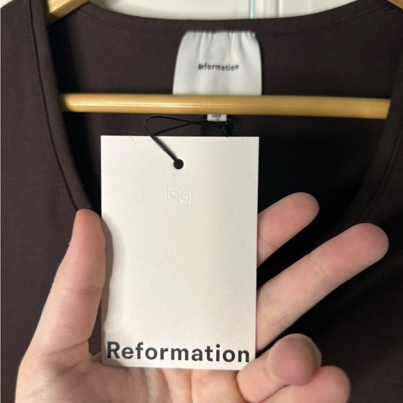 Reformation Knit Dress Brown -Size M-Kelsey-Retails for $128.00-NWT - Picture 3 of 12